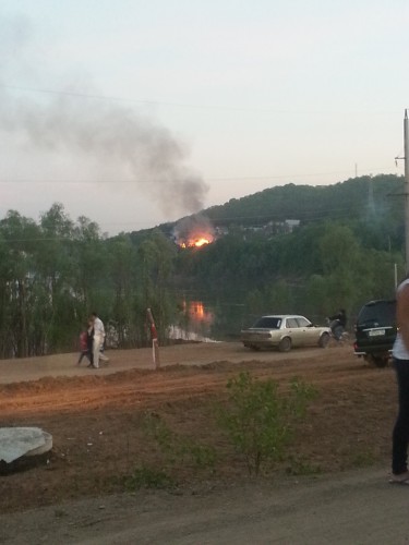 Пожар в Тужиловке