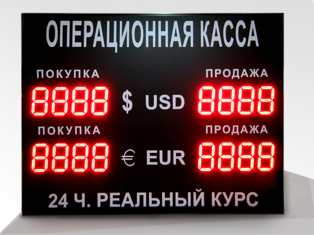 Пятизначные валютные табло