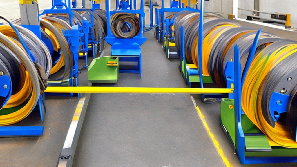equipment for rewinding, winding and storage of cable products