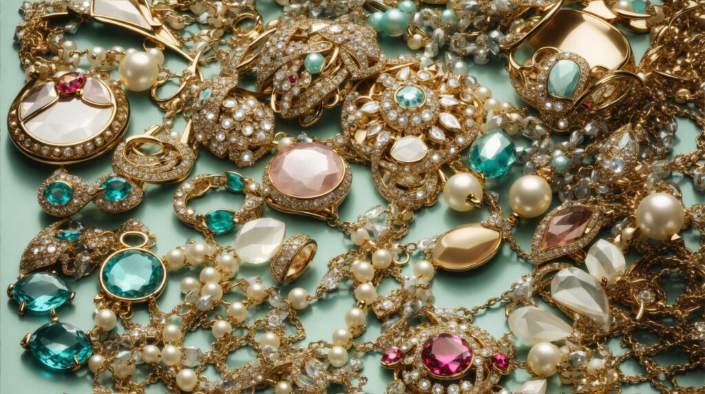 Costume jewelry as part of the image of a girl