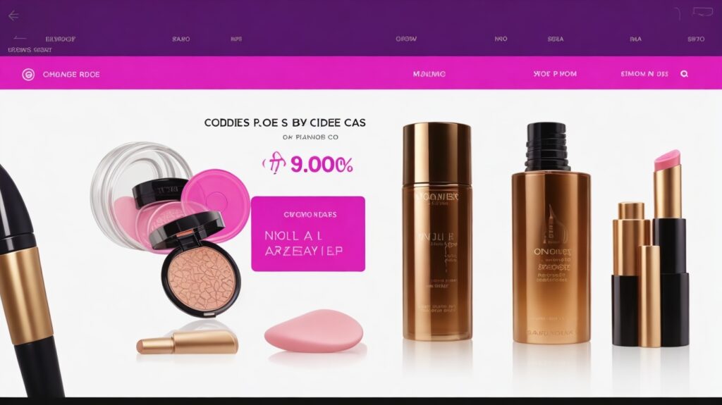 Buying cosmetics using promo codes
