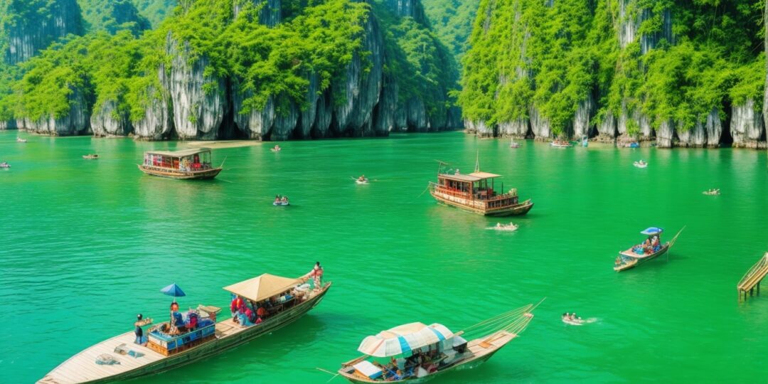 Vietnamese aquatic life and tourist adventures