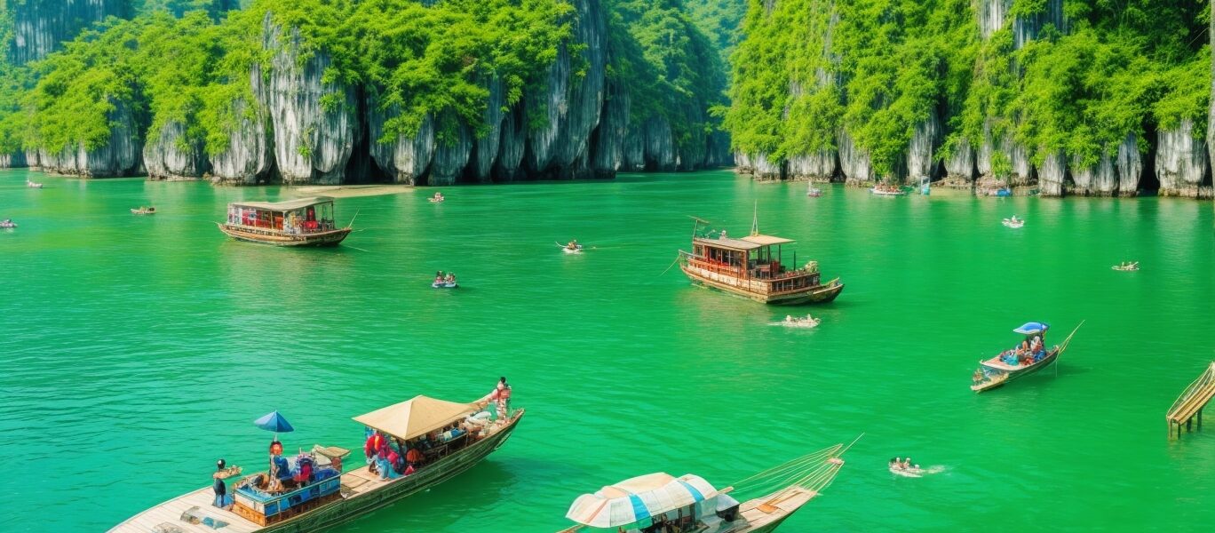 Vietnamese aquatic life and tourist adventures