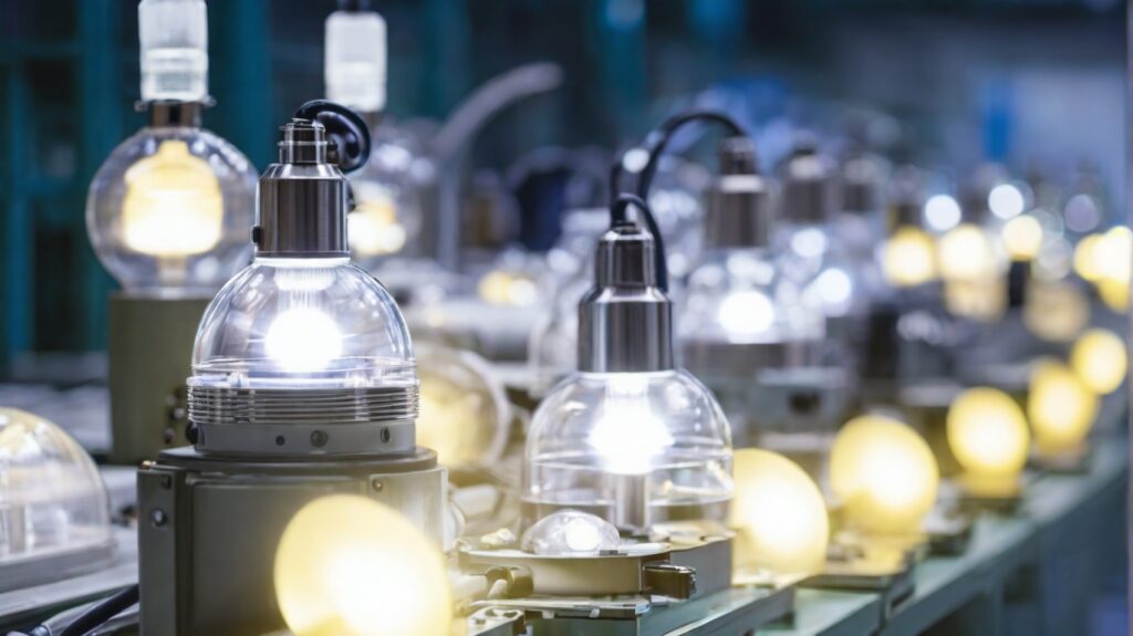 Production of LED lamps