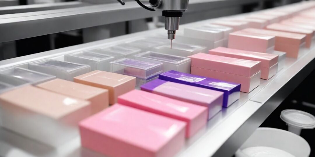 Production of packaging for cosmetics