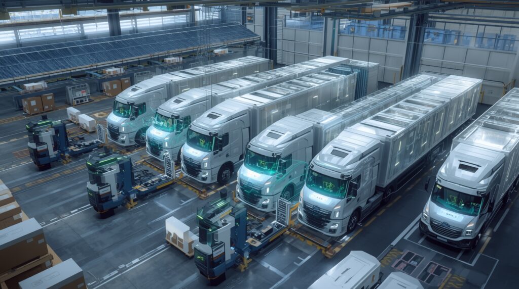 futuristic logistics hub