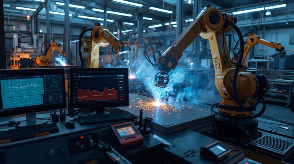 modern industrial welding workshop