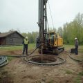 image of a water well drilling