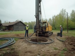 image of a water well drilling
