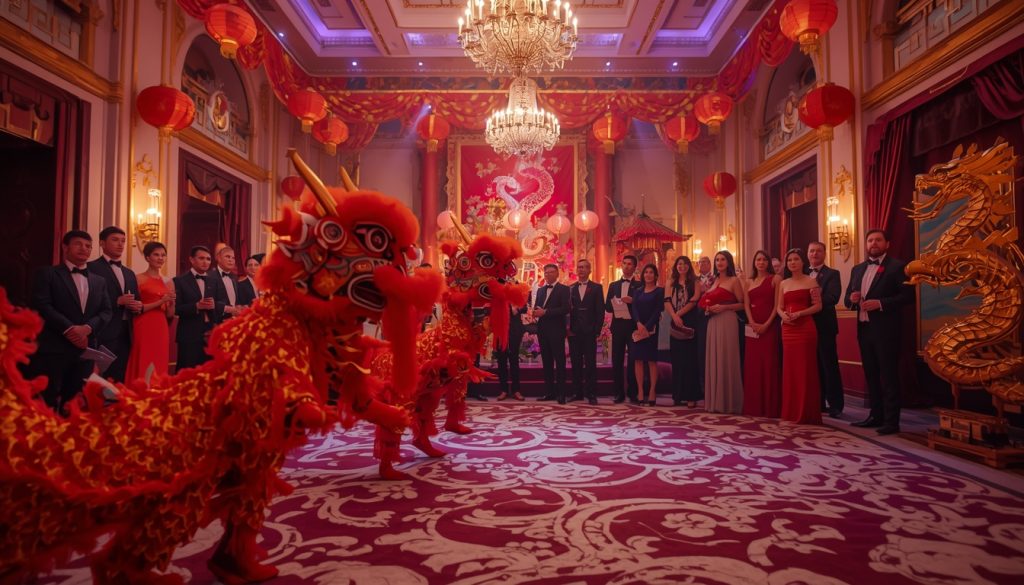 luxurious Chinese-themed party