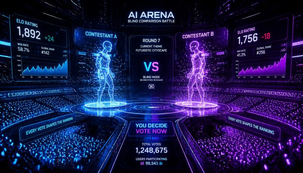 two holographic AI avatars