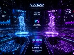 two holographic AI avatars